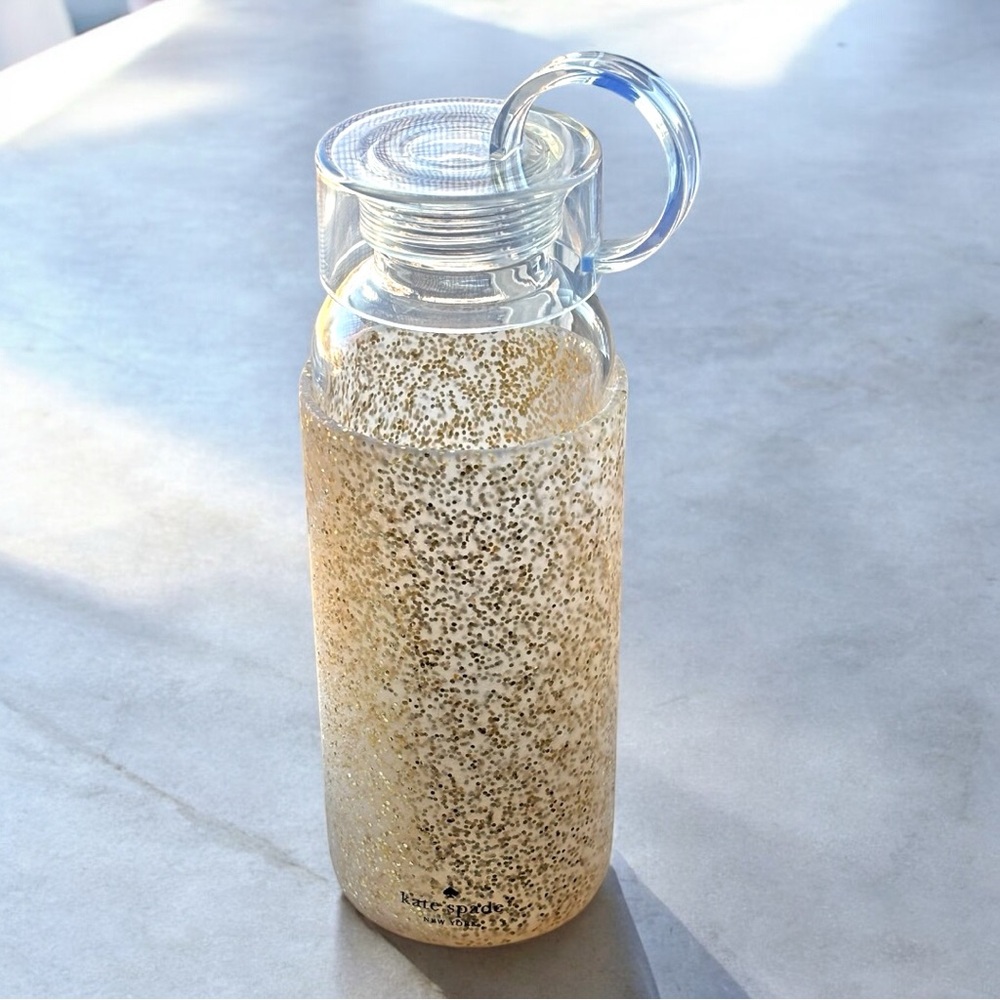 kate spade New York Gold Glitter Water Bottle | 16 ounces